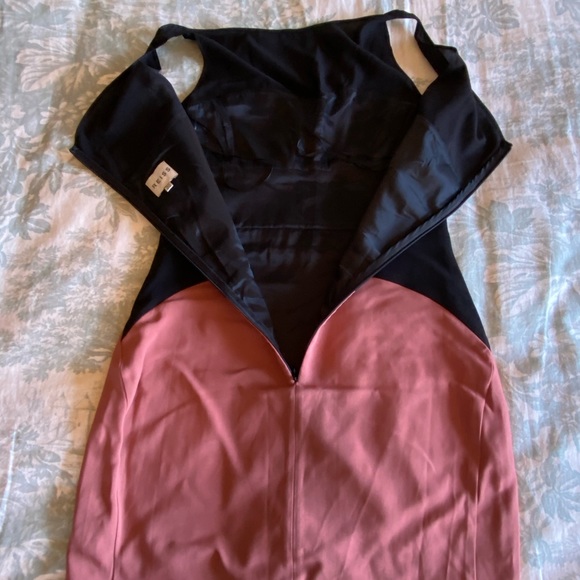 NWOT Reiss Dusty Rose and Black Dress - Picture 6 of 12